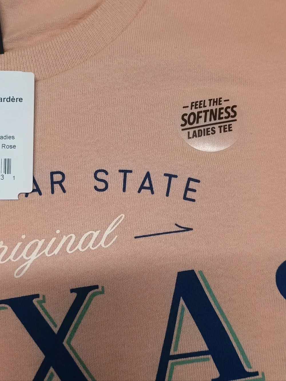 Texas Graphic Tee - Light Peach Women’s Size M